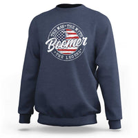 Boomers Generation Sweatshirt Vintage The Man The Myth The Legend American Flag - Wonder Print Shop