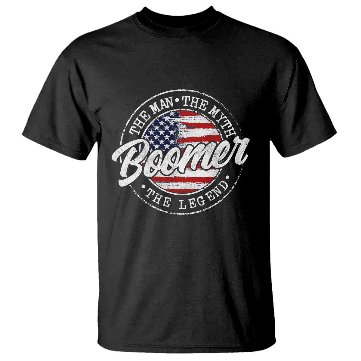 Boomers Generation T Shirt Vintage The Man The Myth The Legend American Flag - Wonder Print Shop