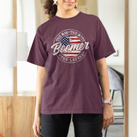 Boomers Generation T Shirt For Women Vintage The Man The Myth The Legend American Flag - Wonder Print Shop