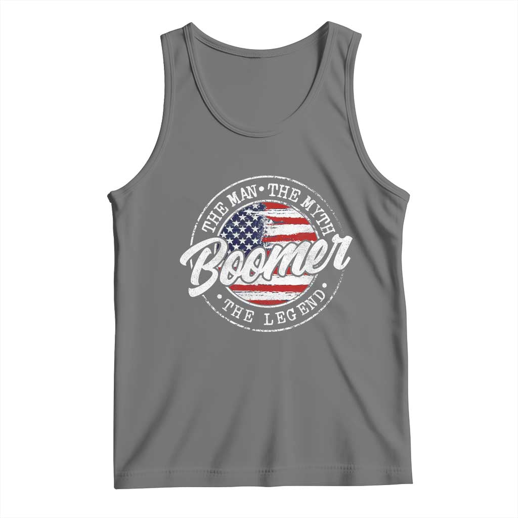 Boomers Generation Tank Top Vintage The Man The Myth The Legend American Flag - Wonder Print Shop