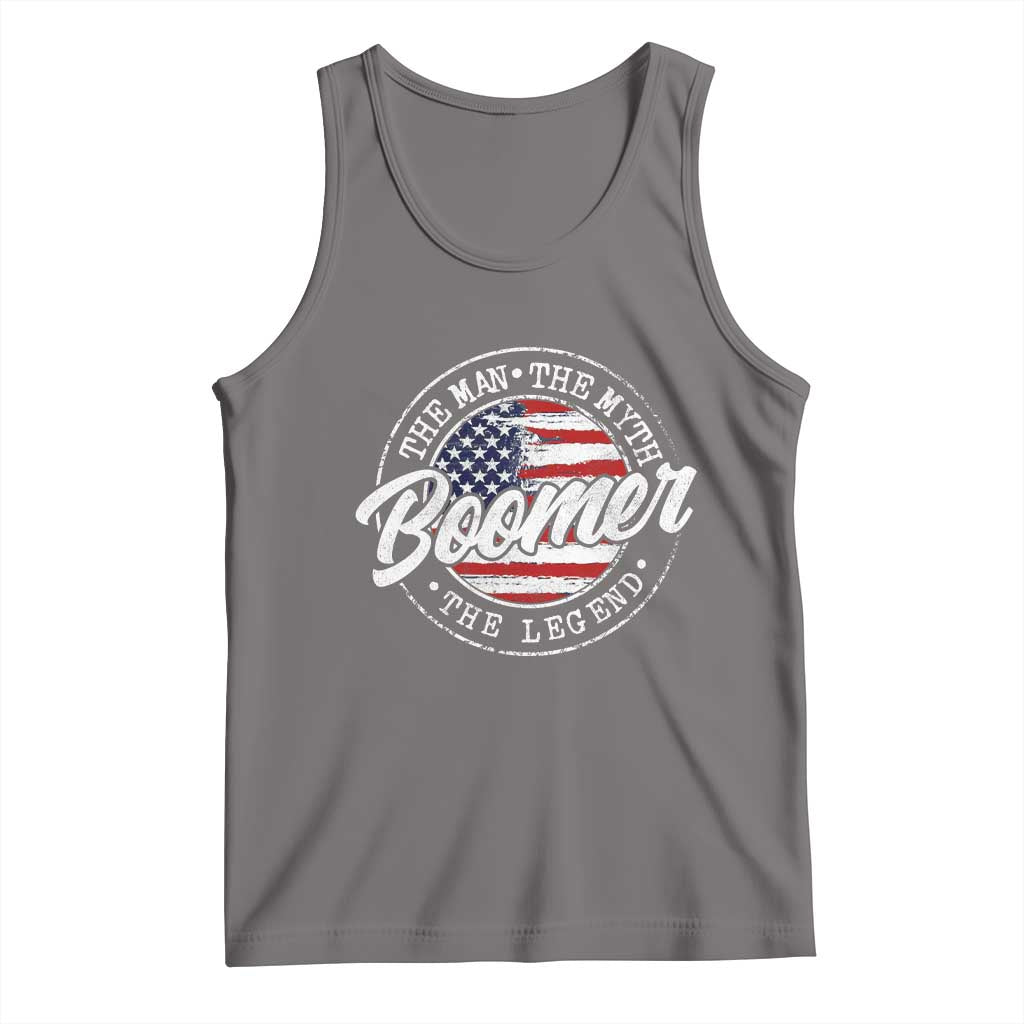 Boomers Generation Tank Top Vintage The Man The Myth The Legend American Flag - Wonder Print Shop