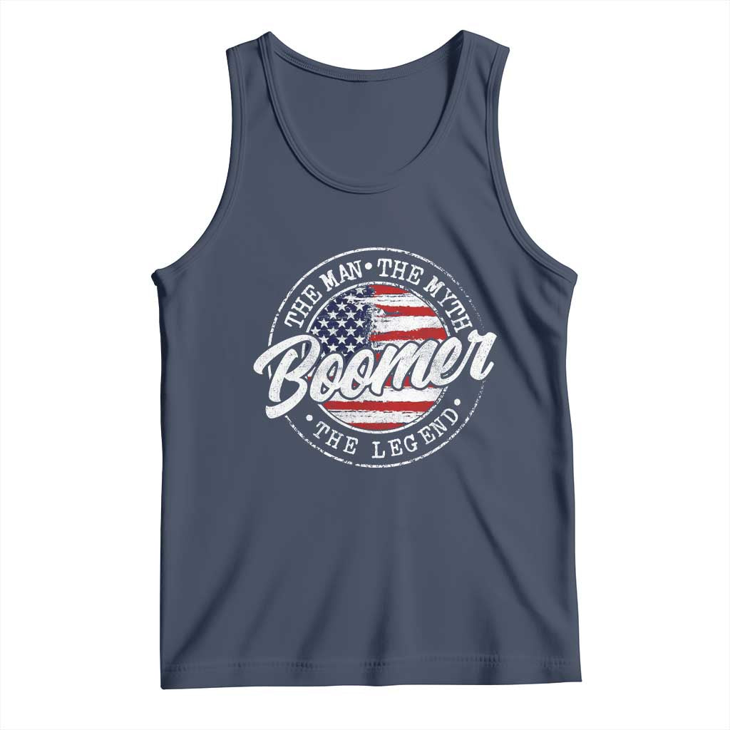 Boomers Generation Tank Top Vintage The Man The Myth The Legend American Flag - Wonder Print Shop
