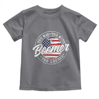 Boomers Generation Toddler T Shirt Vintage The Man The Myth The Legend American Flag - Wonder Print Shop