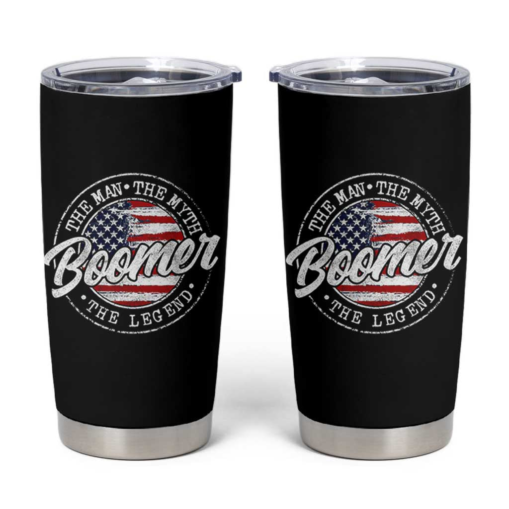 Boomers Generation Tumbler Cup Vintage The Man The Myth The Legend American Flag - Wonder Print Shop