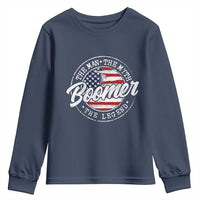 Boomers Generation Youth Sweatshirt Vintage The Man The Myth The Legend American Flag - Wonder Print Shop