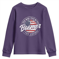 Boomers Generation Youth Sweatshirt Vintage The Man The Myth The Legend American Flag - Wonder Print Shop