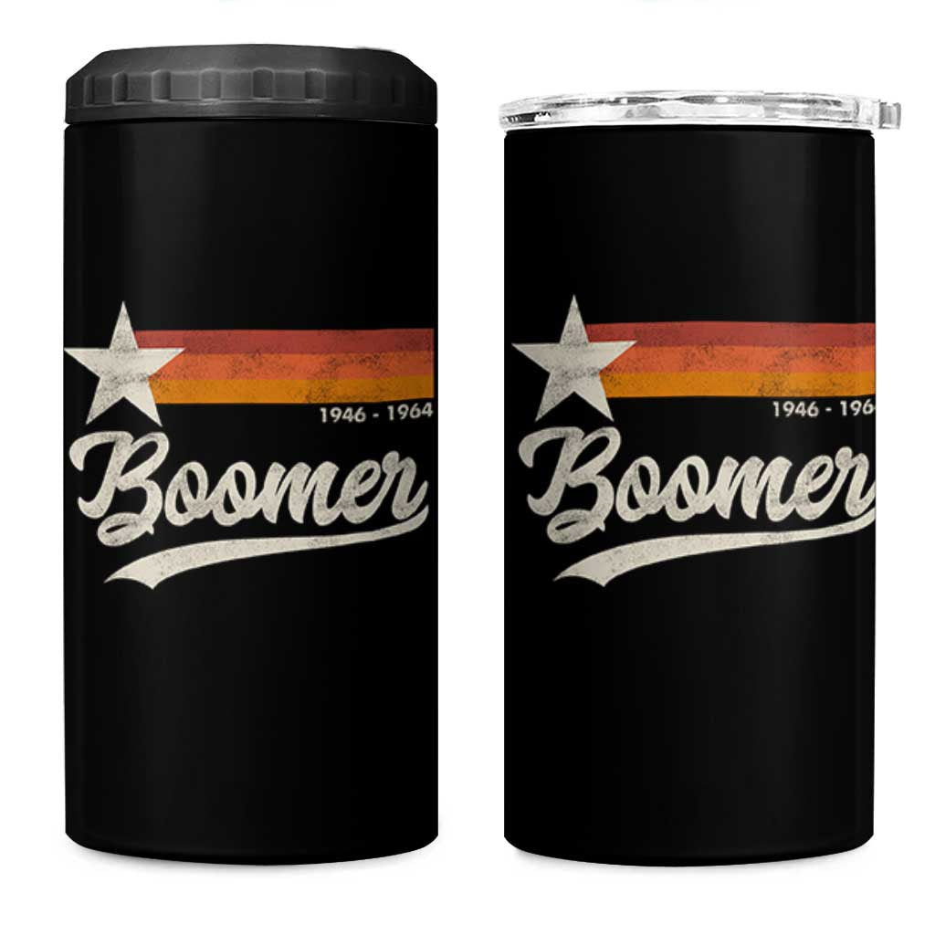 Boomers Generation 4 in 1 Can Cooler Tumbler Vintage Retro Gift - Wonder Print Shop