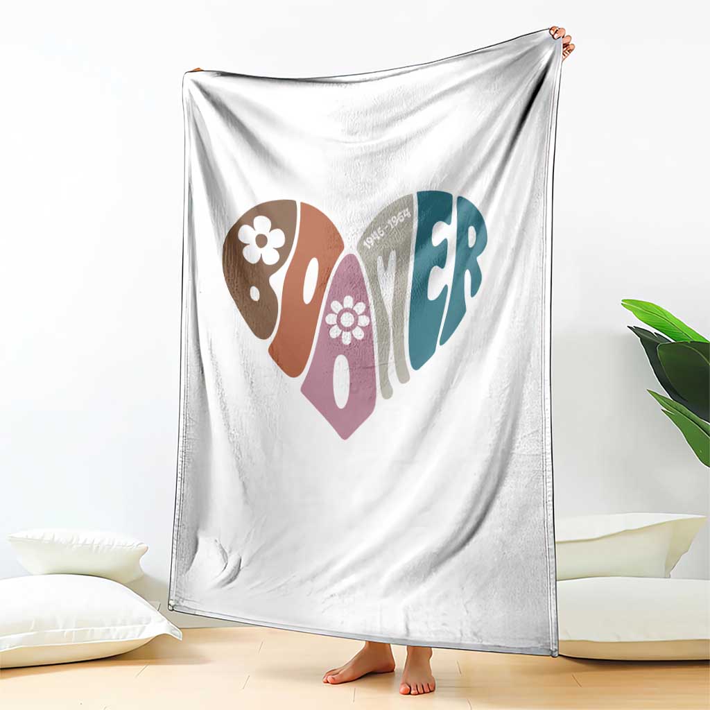 Boomers Generation Throw Blanket Vintage 40s 50s 60s Hippe Peace Love Hippy - Wonder Print Shop