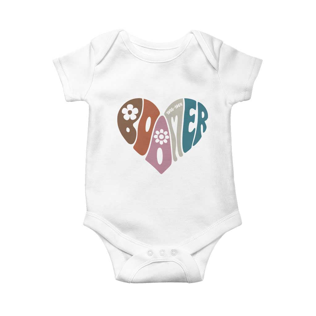 Boomers Generation Baby Onesie Vintage 40s 50s 60s Hippe Peace Love Hippy - Wonder Print Shop