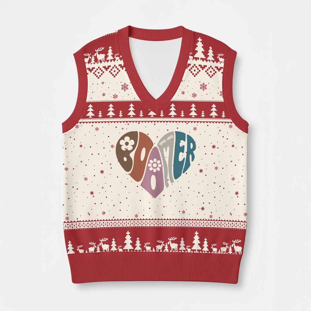 Boomers Generation V-Neck Knit Sweater Vest Vintage 40s 50s 60s Hippe Peace Love Hippy - Wonder Print Shop