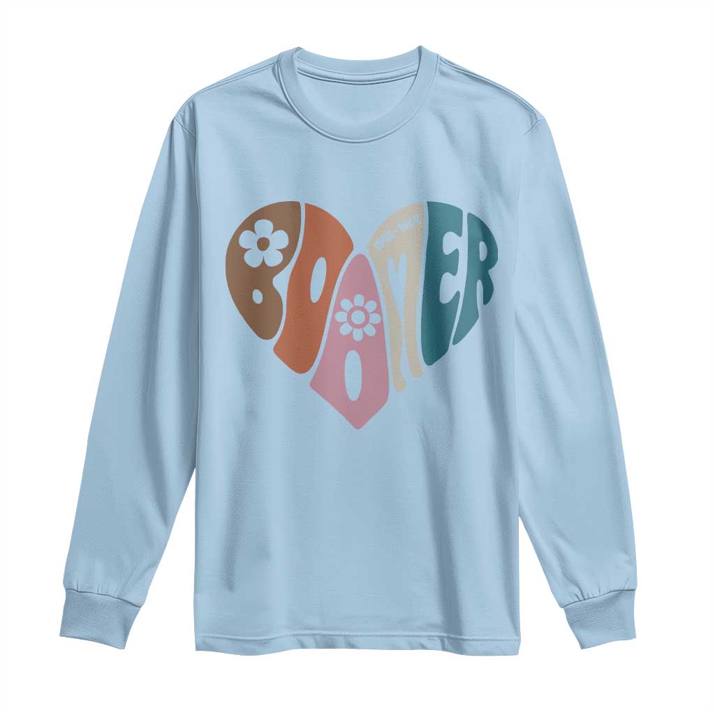 Boomers Generation Long Sleeve Shirt Vintage 40s 50s 60s Hippe Peace Love Hippy - Wonder Print Shop