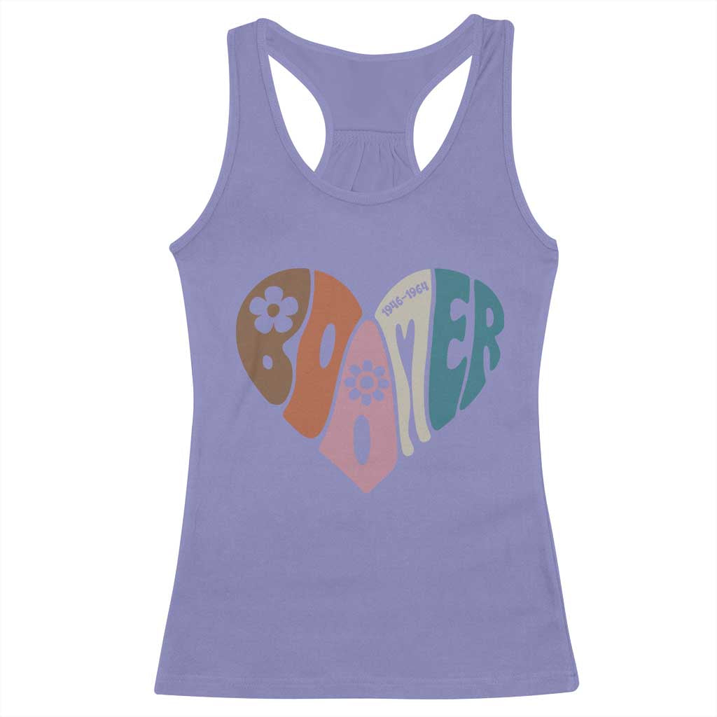 Boomers Generation Racerback Tank Top Vintage 40s 50s 60s Hippe Peace Love Hippy - Wonder Print Shop