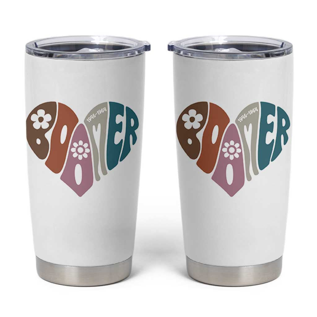 Boomers Generation Tumbler Cup Vintage 40s 50s 60s Hippe Peace Love Hippy - Wonder Print Shop