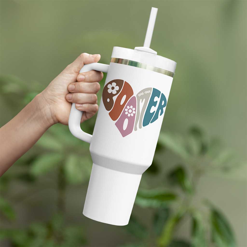 Boomers Generation Tumbler With Handle Vintage 40s 50s 60s Hippe Peace Love Hippy - Wonder Print Shop