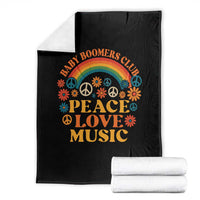 Baby Boomers Generation Throw Blanket Peace Love Music 60s Hippe - Wonder Print Shop