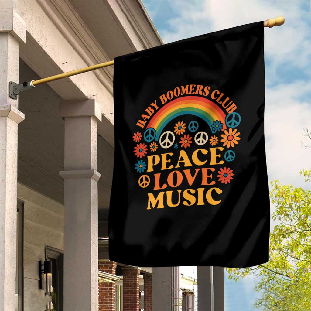 Baby Boomers Generation Garden Flag Peace Love Music 60s Hippe - Wonder Print Shop