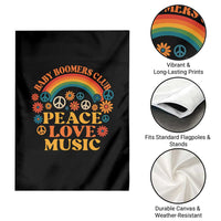 Baby Boomers Generation Garden Flag Peace Love Music 60s Hippe - Wonder Print Shop