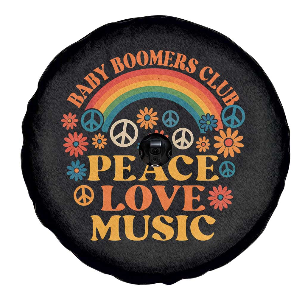 Baby Boomers Generation Spare Tire Cover Peace Love Music 60s Hippe - Wonder Print Shop