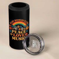 Baby Boomers Generation 4 in 1 Can Cooler Tumbler Peace Love Music 60s Hippe - Wonder Print Shop