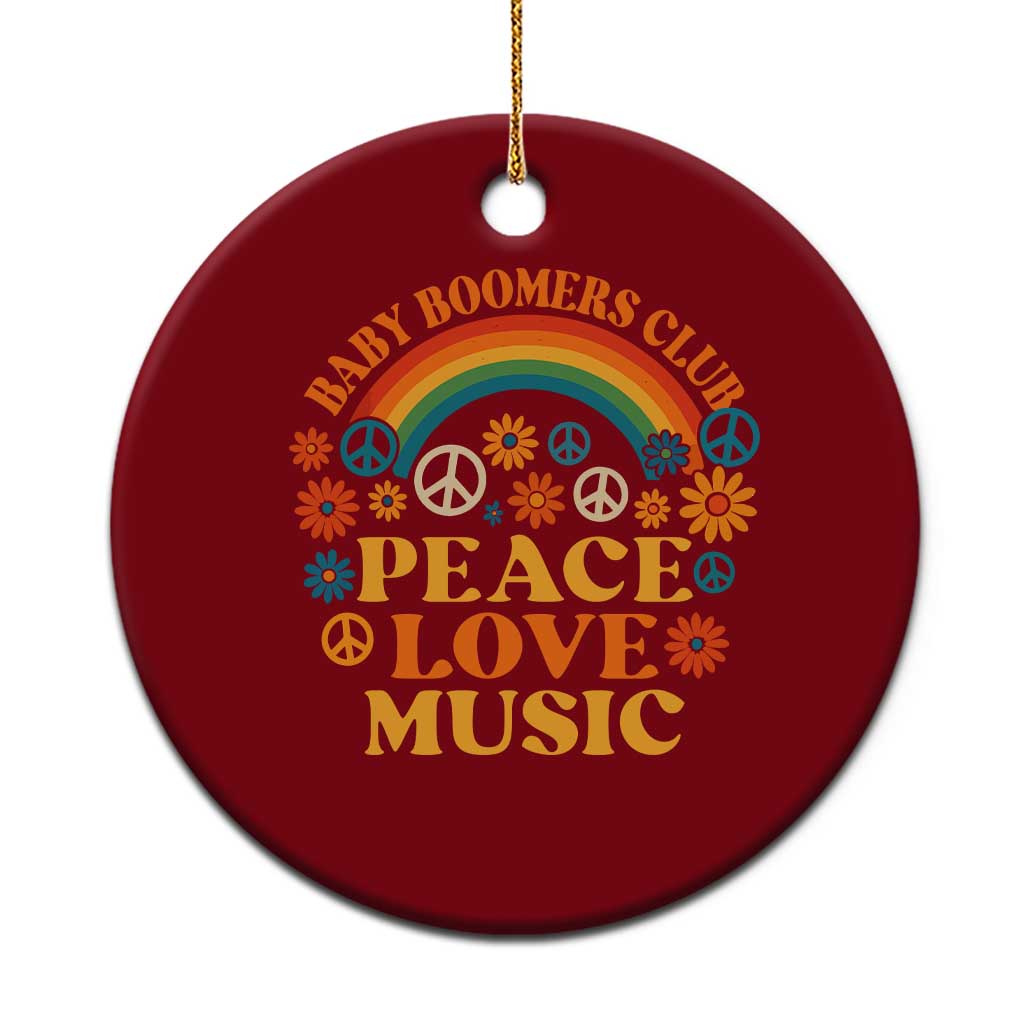 Baby Boomers Generation Ceramic Ornament Peace Love Music 60s Hippe - Wonder Print Shop