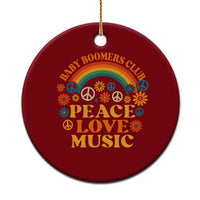 Baby Boomers Generation Ceramic Ornament Peace Love Music 60s Hippe - Wonder Print Shop