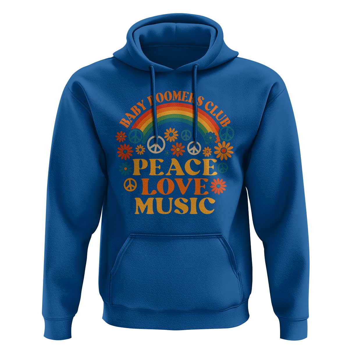 Baby Boomers Generation Hoodie Peace Love Music 60s Hippe - Wonder Print Shop