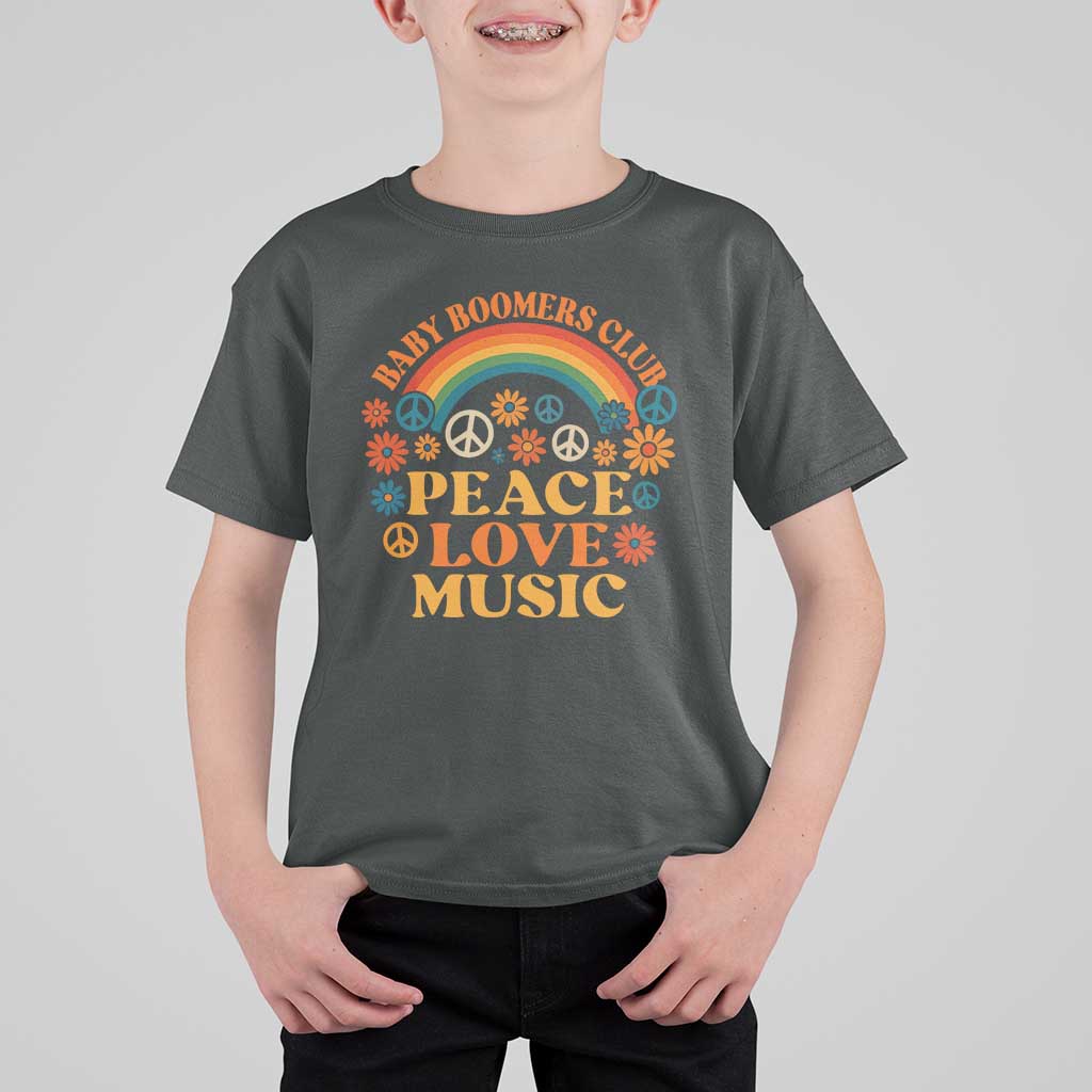 Baby Boomers Generation T Shirt For Kid Peace Love Music 60s Hippe - undefined