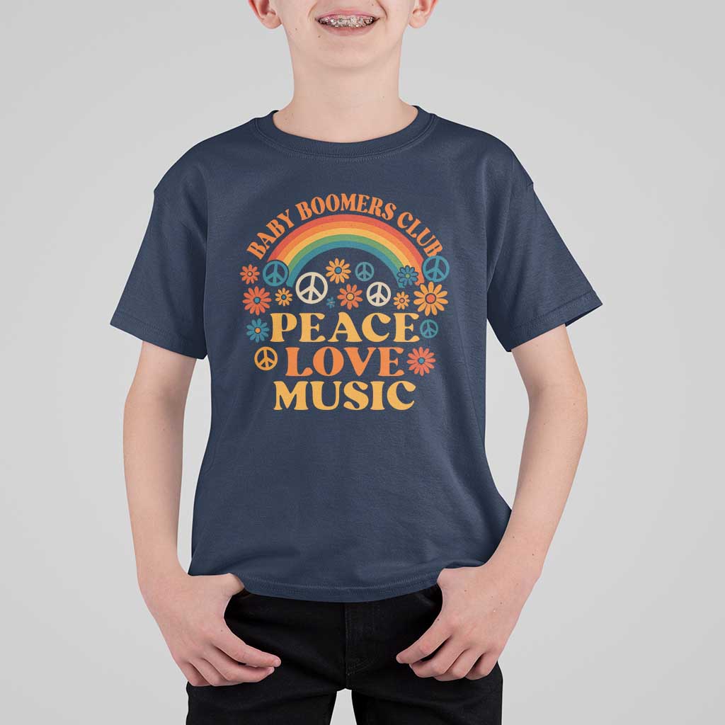 Baby Boomers Generation T Shirt For Kid Peace Love Music 60s Hippe - undefined