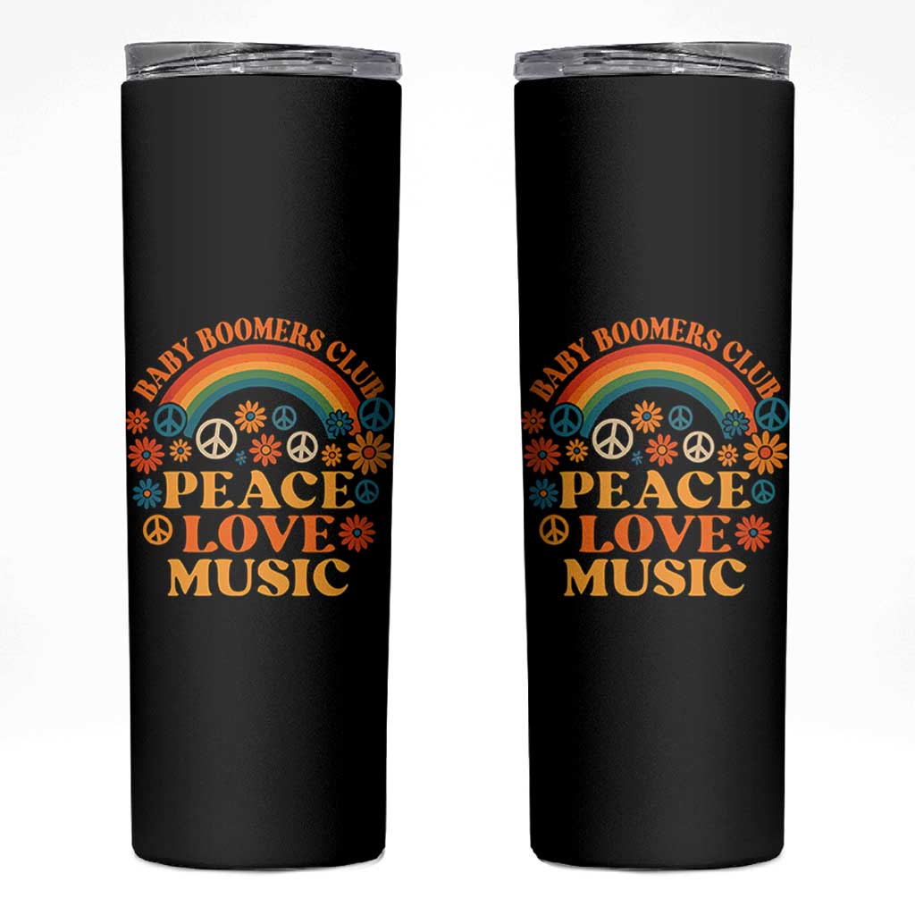Baby Boomers Generation Skinny Tumbler Peace Love Music 60s Hippe - Wonder Print Shop