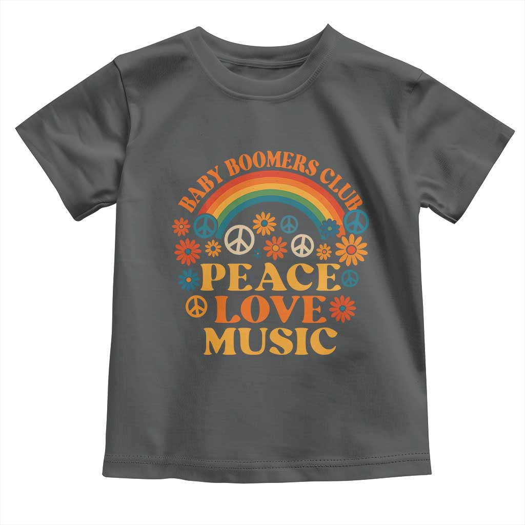 Baby Boomers Generation Toddler T Shirt Peace Love Music 60s Hippe - Wonder Print Shop