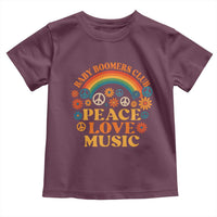 Baby Boomers Generation Toddler T Shirt Peace Love Music 60s Hippe - Wonder Print Shop