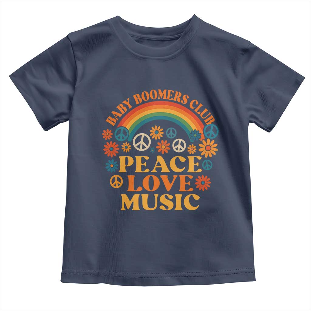 Baby Boomers Generation Toddler T Shirt Peace Love Music 60s Hippe - Wonder Print Shop