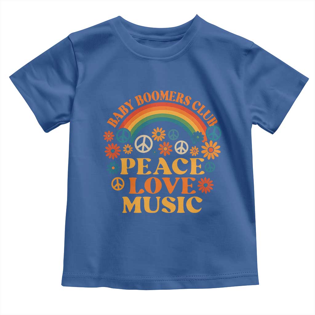 Baby Boomers Generation Toddler T Shirt Peace Love Music 60s Hippe - Wonder Print Shop