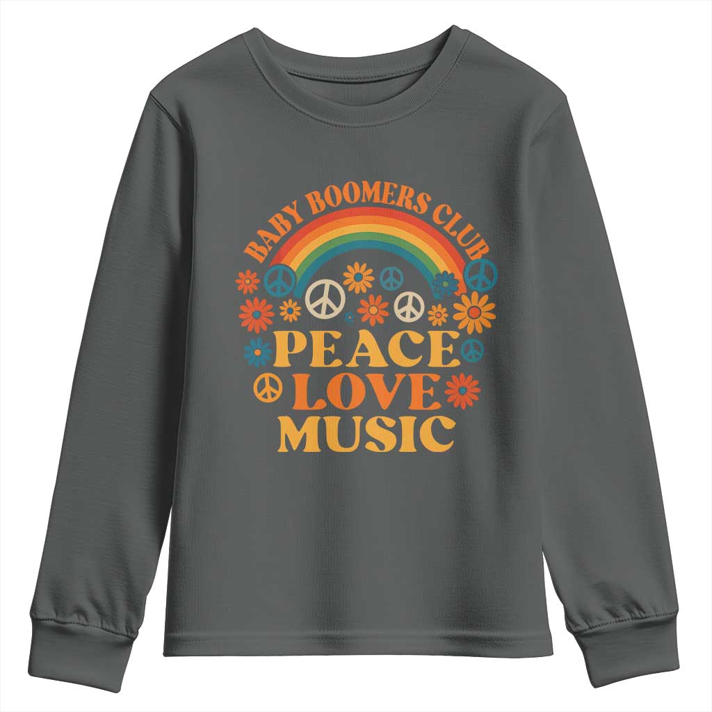 Baby Boomers Generation Youth Sweatshirt Peace Love Music 60s Hippe - Wonder Print Shop