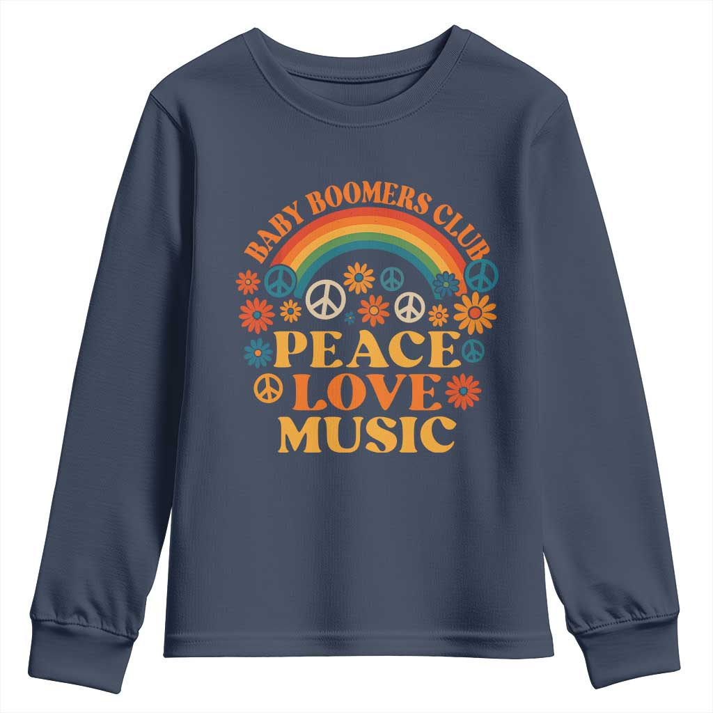 Baby Boomers Generation Youth Sweatshirt Peace Love Music 60s Hippe - Wonder Print Shop