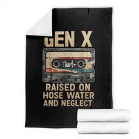 Gen X Throw Blanket Vintage Cassette Tape Raised On Hose Water And Neglect Nostalgia - Wonder Print Shop