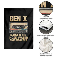 Gen X Garden Flag Vintage Cassette Tape Raised On Hose Water And Neglect Nostalgia - Wonder Print Shop