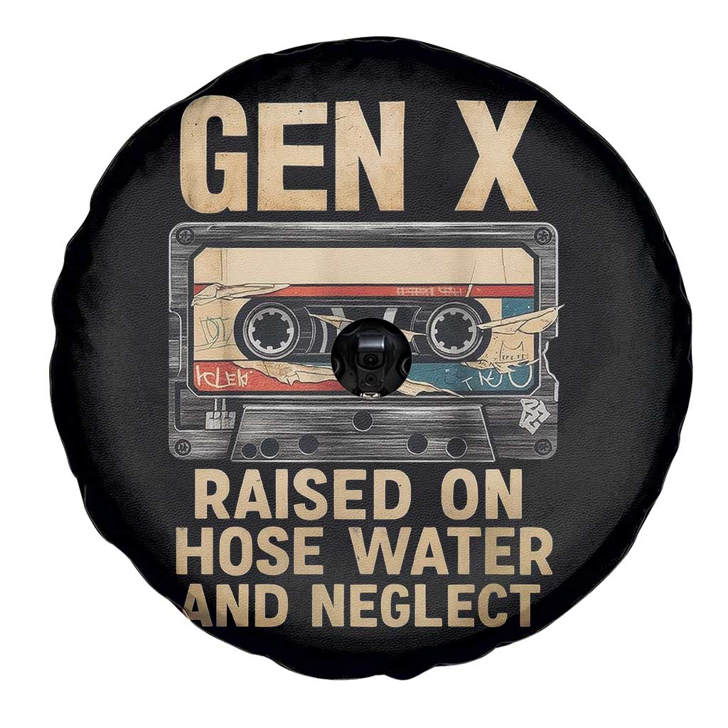 Gen X Spare Tire Cover Vintage Cassette Tape Raised On Hose Water And Neglect Nostalgia - Wonder Print Shop