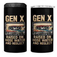 Gen X 4 in 1 Can Cooler Tumbler Vintage Cassette Tape Raised On Hose Water And Neglect Nostalgia - Wonder Print Shop
