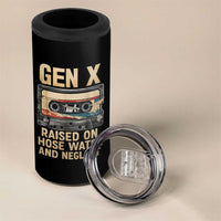 Gen X 4 in 1 Can Cooler Tumbler Vintage Cassette Tape Raised On Hose Water And Neglect Nostalgia - Wonder Print Shop