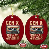 Gen X Ceramic Ornament Vintage Cassette Tape Raised On Hose Water And Neglect Nostalgia - Wonder Print Shop