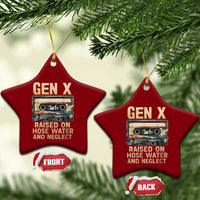 Gen X Ceramic Ornament Vintage Cassette Tape Raised On Hose Water And Neglect Nostalgia - Wonder Print Shop