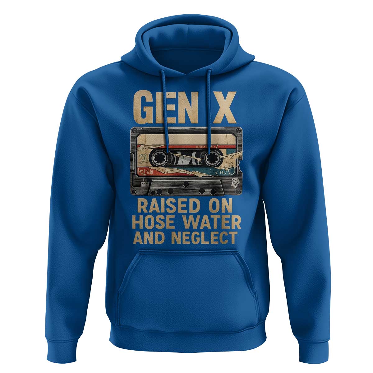 Gen X Hoodie Vintage Cassette Tape Raised On Hose Water And Neglect Nostalgia - undefined