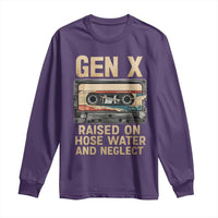 Gen X Long Sleeve Shirt Vintage Cassette Tape Raised On Hose Water And Neglect Nostalgia - Wonder Print Shop