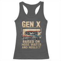 Gen X Racerback Tank Top Vintage Cassette Tape Raised On Hose Water And Neglect Nostalgia - Wonder Print Shop