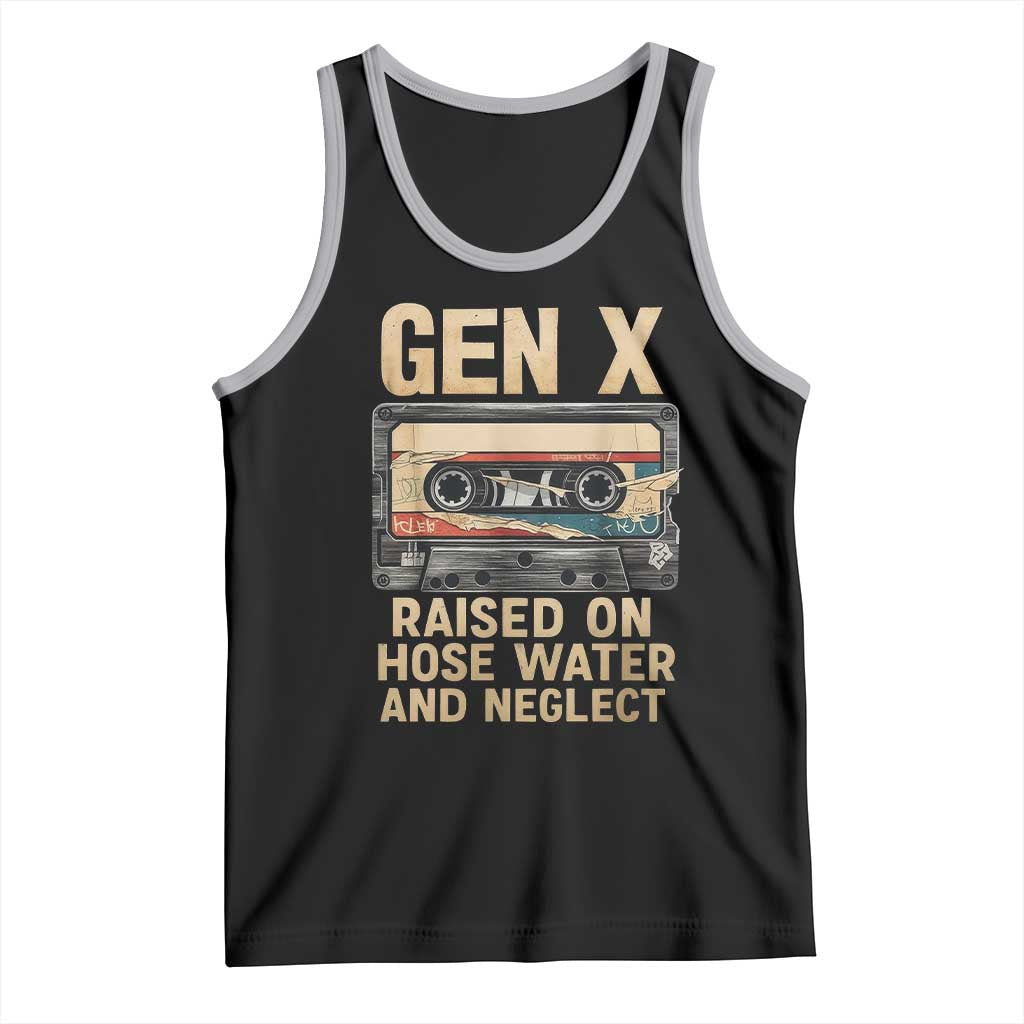 Gen X Tank Top Vintage Cassette Tape Raised On Hose Water And Neglect Nostalgia - Wonder Print Shop