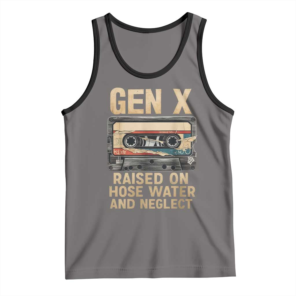 Gen X Tank Top Vintage Cassette Tape Raised On Hose Water And Neglect Nostalgia - Wonder Print Shop