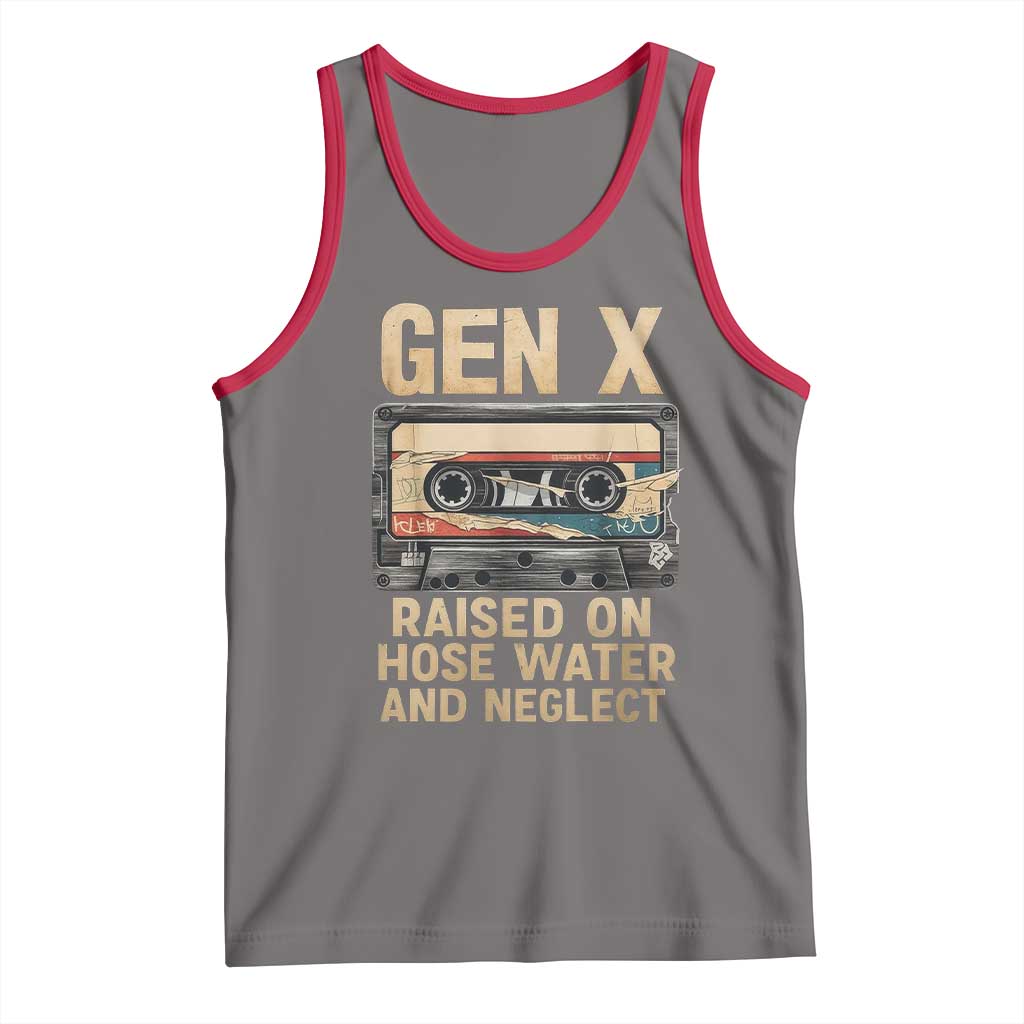 Gen X Tank Top Vintage Cassette Tape Raised On Hose Water And Neglect Nostalgia - Wonder Print Shop