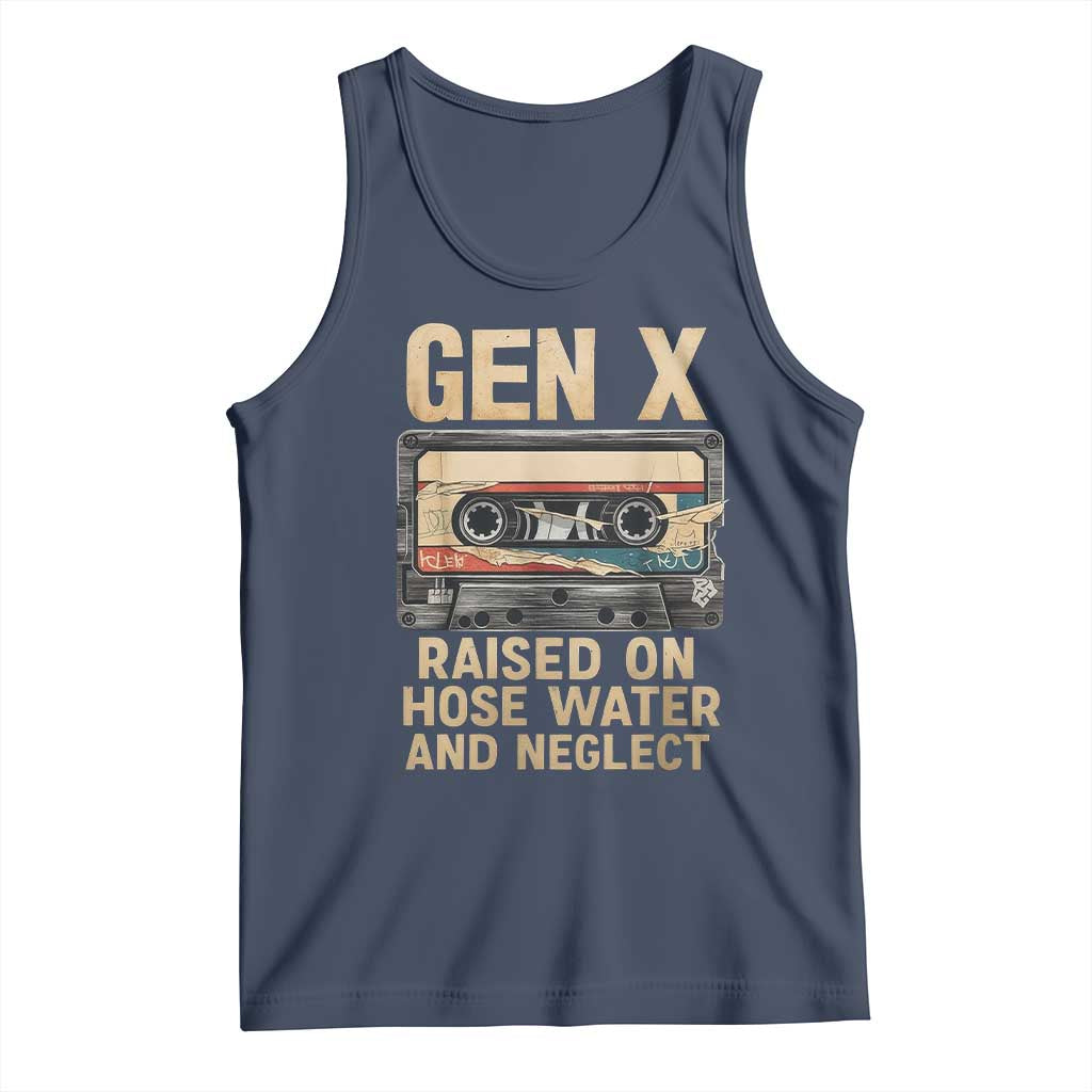 Gen X Tank Top Vintage Cassette Tape Raised On Hose Water And Neglect Nostalgia - Wonder Print Shop
