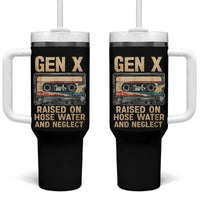 Gen X Tumbler With Handle Vintage Cassette Tape Raised On Hose Water And Neglect Nostalgia - Wonder Print Shop